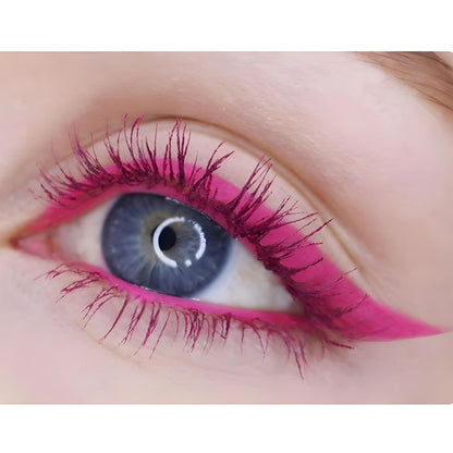 Waterproof Mascara for Eyes White Black Brown Purple Long-lasting colored Mascara Eye Makeup Fast-Dry (Pink, 0.17 Fl Oz)