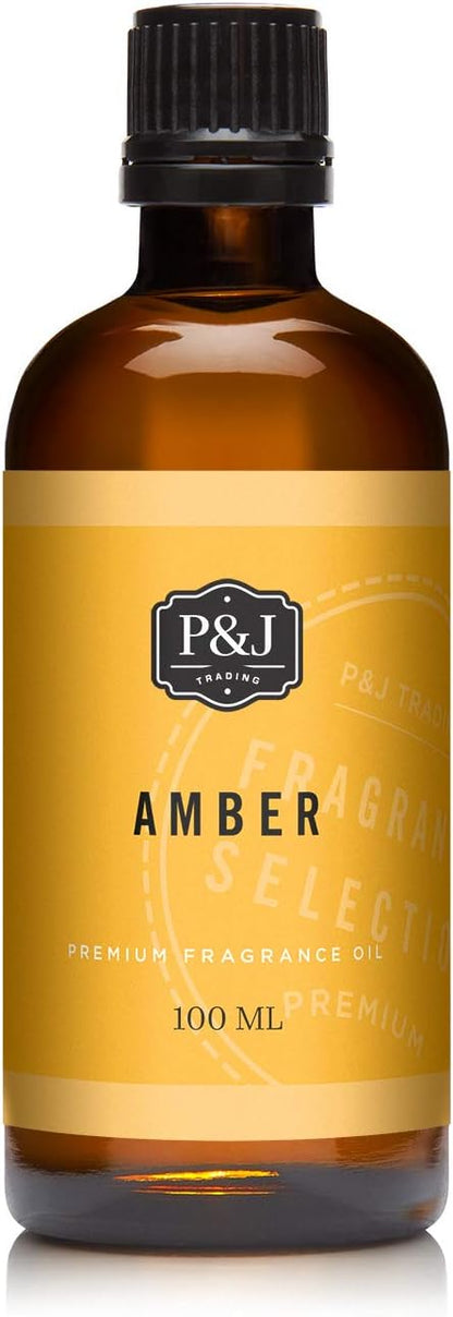 P&J Trading Fragrance Oil | Amber Oil 100ml - Candle Scents for Candle Making, Freshie Scents, Soap Making Supplies, Diffuser Oil Scents