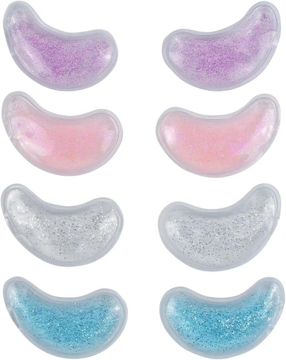 Reusable Hot & Cold Gel Eye Patches - 8PCS for Puffy Eyes, Dark Circles & Eye Bags, Cooling Sleep Mask & Soothing Compress