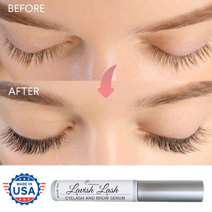 Hairgenics Lavish Lash – Eyelash Growth Enhancer & Brow Serum with Biotin & Natural Growth Peptides for Long, Thick Lashes and Eyebrows! Dermatologist Certified, Cruelty Free & Hypoallergenic.