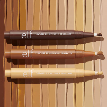 e.l.f. Flawless Brightening Concealer, Illuminating & Highlighting Face Makeup, Conceals Dark Under Eye Circles, Tan 48 N, 0.07 Fl Oz