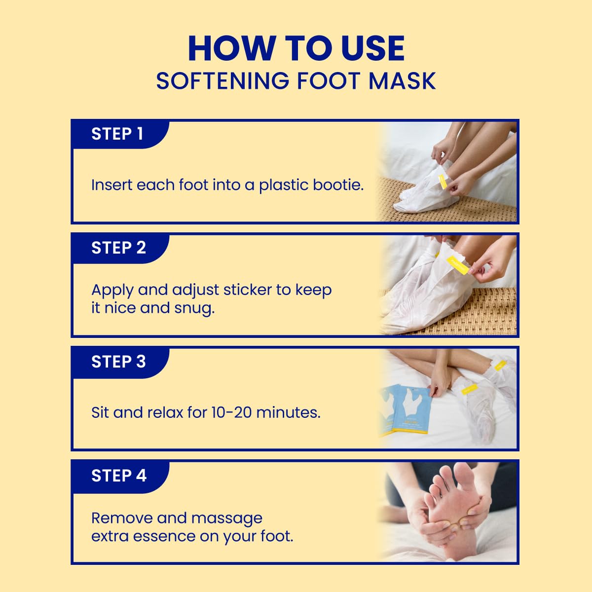 FACETORY Body Spa Sheet Mask Bundle Variety Pack of 6 with Korean Sheet Masks for Feet, Hands, and Butt - Softening, Hydrating, Nourishing, Moisturizing, for Dry, Cracked Skin