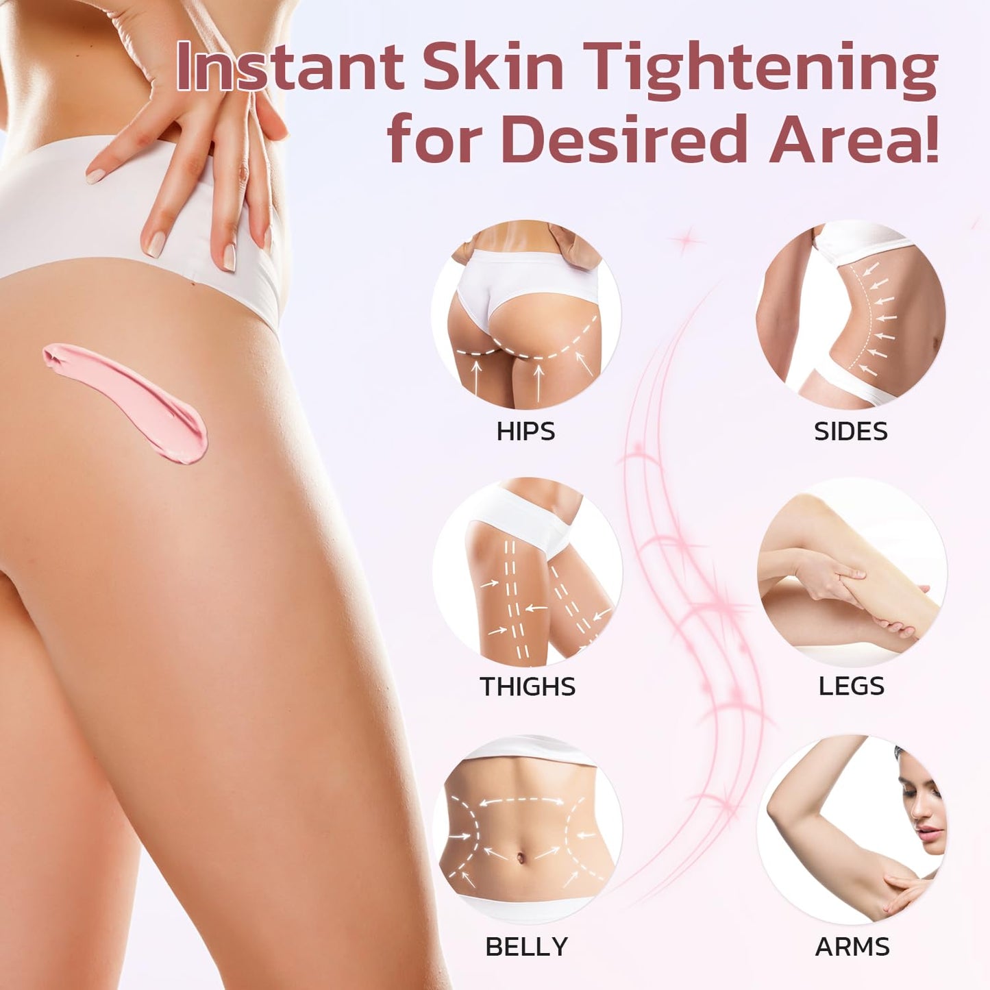 Butt Firming and Lifting Cream Cellulite Cream, Firming Lotion for Cellulite and Stretch Marks Reduce Sagging Skin Lift & Firm Body Mask for Booty, Legs & Belly Skin Care - 110ml