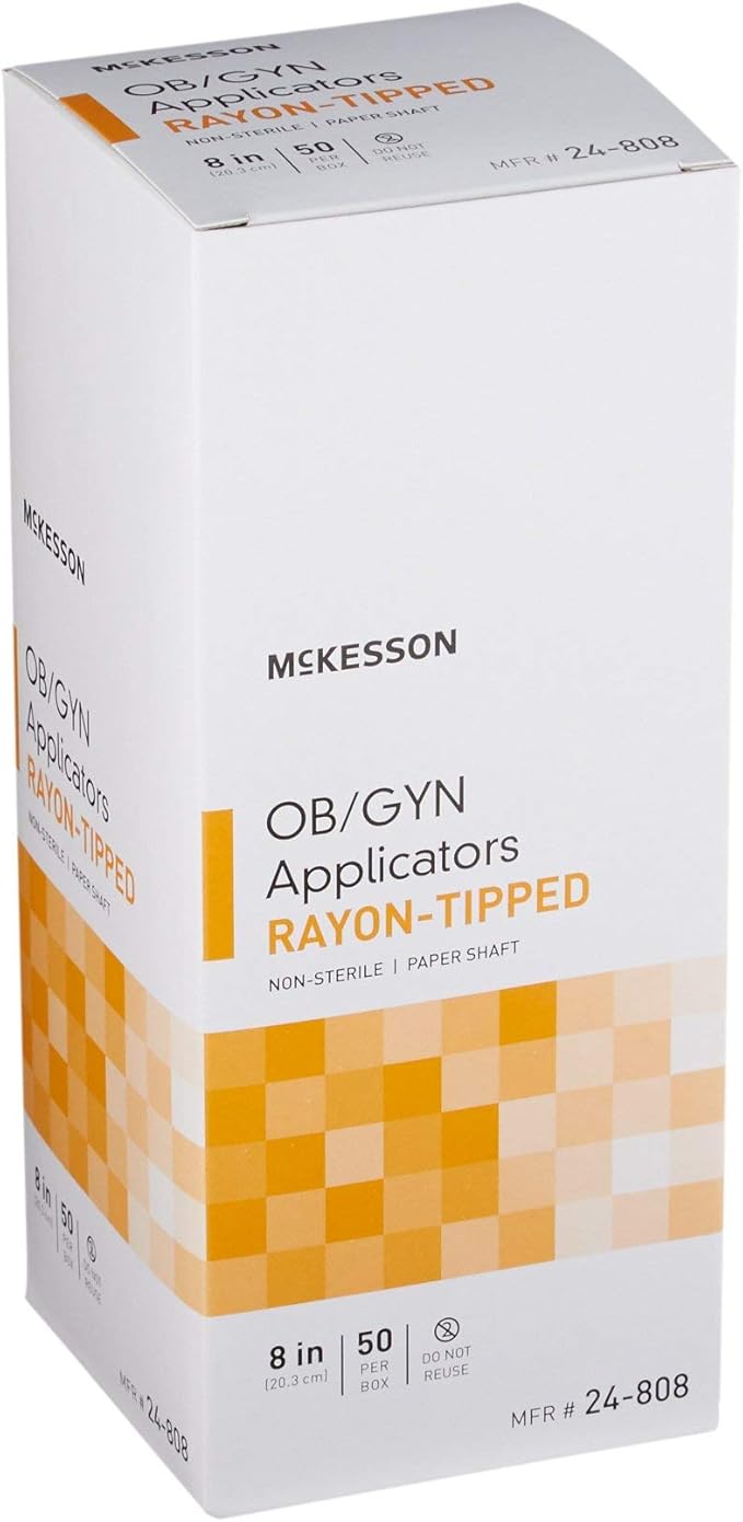 Mckesson ob/gyn applicators rayon tipped,