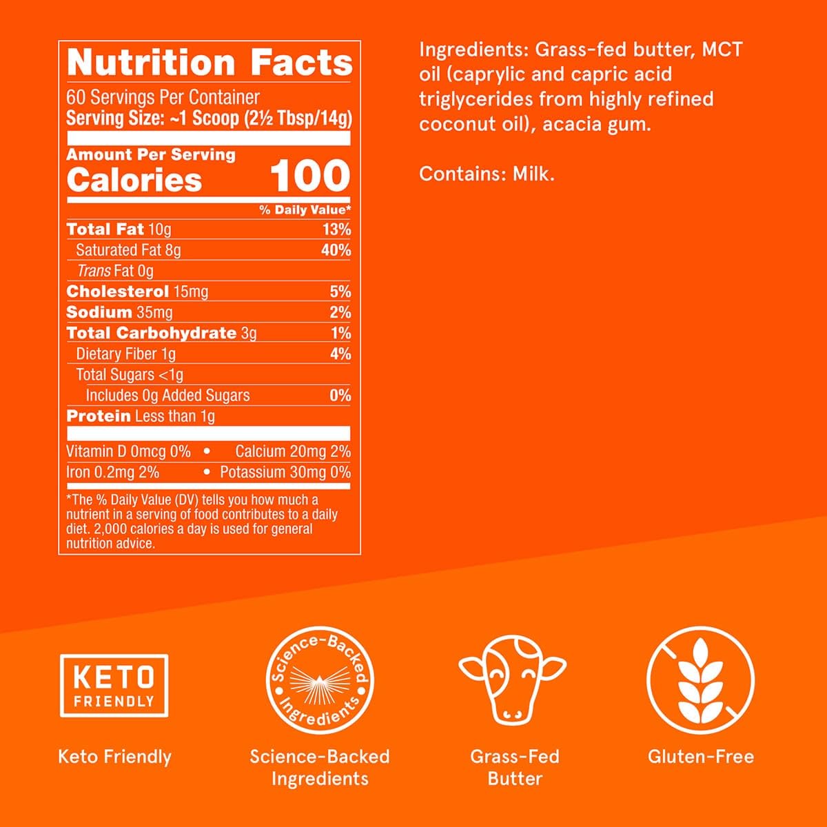 Bulletproof Original Creamer, 29.6 Ounces, Keto Coffee Creamer with MCT Oil and Grass-Fed Butter, Value Offering