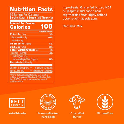 Bulletproof Original Creamer, 29.6 Ounces, Keto Coffee Creamer with MCT Oil and Grass-Fed Butter, Value Offering