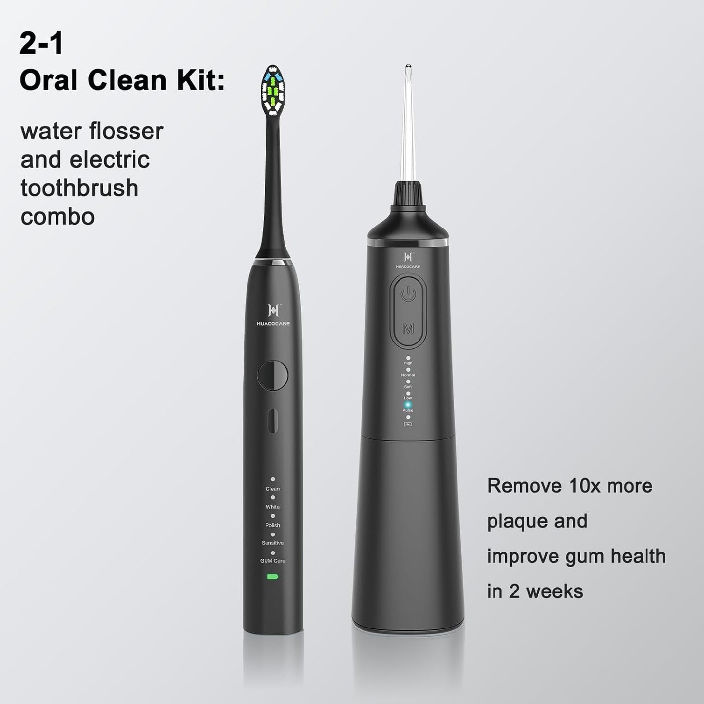 Upgraded Model Water flosser and Electric Toothbrush Combo-5 Brushing & Flossing Mode-Game-Changer for Your Oral Care Routine.2-in-1 Oral Clean Kit-for Teeth Cleaning and Gum Health