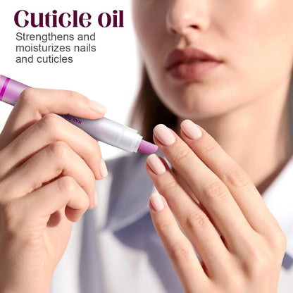 Upgrade 3-in-1 Nail Care Pen, 2025 Cuticle Pusher with Ceramic Tip for Hangnails, Dry & Damaged Nails, Nail Cuticle Remover Pens, for Moisturize Strengthen Nails (3 PCS)