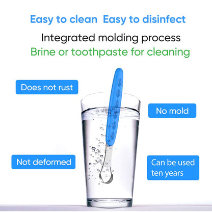 New Version Tongue Scraper Cleaner for Adults & Kids, Medical Grade Metal Tongue Brushes Set for Fresh Breath Dental Eliminate Bad Breath in Seconds (Black)