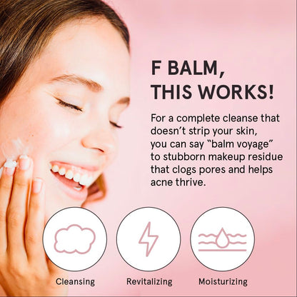 grace & stella Cleansing Balm - Oil-Based Makeup Remover - Gentle & Moisturizing Facial Cleanser, Non-Stripping Formula for Double Cleansing Heavy Makeup - Vegan Fragrance-Free Skincare (164g / 5.8oz)