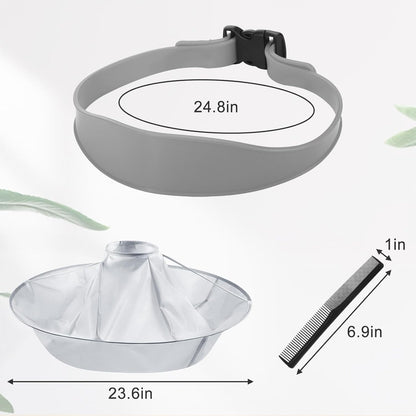 Fade Haircut Guide for Men, Self Haircut Kit for Men, Include Hair Cutting Guide & Cape Umbrella & Comb, Neckline Shaving Templat, DIY Hair Cutting Accessories Tools for Home (Grey)