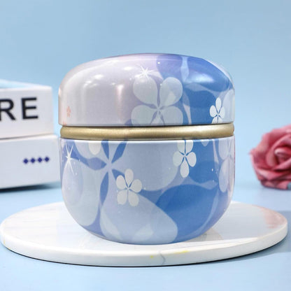 Body Powder Puff and Container for Dusting Powder, Women Powder Puff and Powder Case for Bath and Travel (Floral Diary)