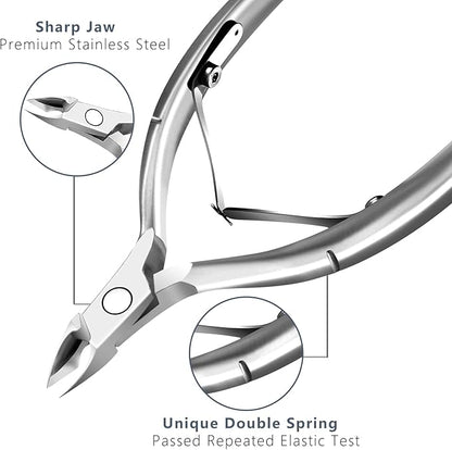 Cuticle trimmer with cuticle pusher