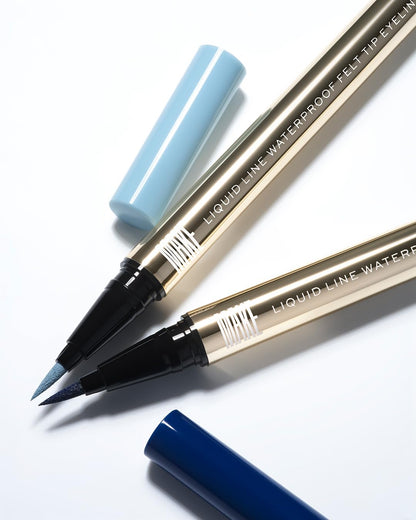 MAKE Beauty Liquid Line Waterproof Liquid Eyeliner Pen. Smudge-Proof Felt Tip for Precise Application of Lines, Wings, and Graphics. Long Lasting Eye Liner - Shade, Wavelength