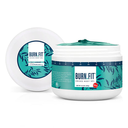 Body Gel – Anti Cellulite Cream by Burn Fit for Belly & Body, Belly Firming and Tightening Cream, Non-Sticky Cold & Hot Cream for Cellulite, Skin Firming Body Lotion for Smoother Skin - 8.5 Oz.