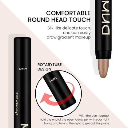 8Pcs Cream Eye Shadow Brightener Stick Makeup Set, Champagne Pearl Taupe Bronze Cocoa Stone Putty Smoky Amethyst Shimmer Matte Eyeshadow Eyeliner Pencil Applicator Stick Palette Makeup for Older Women