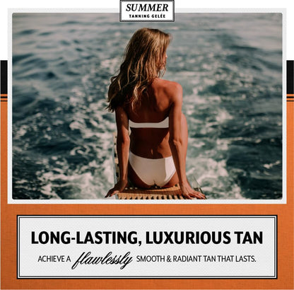 Summer Gelée Tanning Gel – SPF 30 Luxury Sun Tan Accelerator – Hydrating & Anti-Aging Formula with UVA/UVB Protection – Lightweight, Silky Gel for a Radiant, Sun-Kissed Glow – 3.12 FL OZ – USA Made