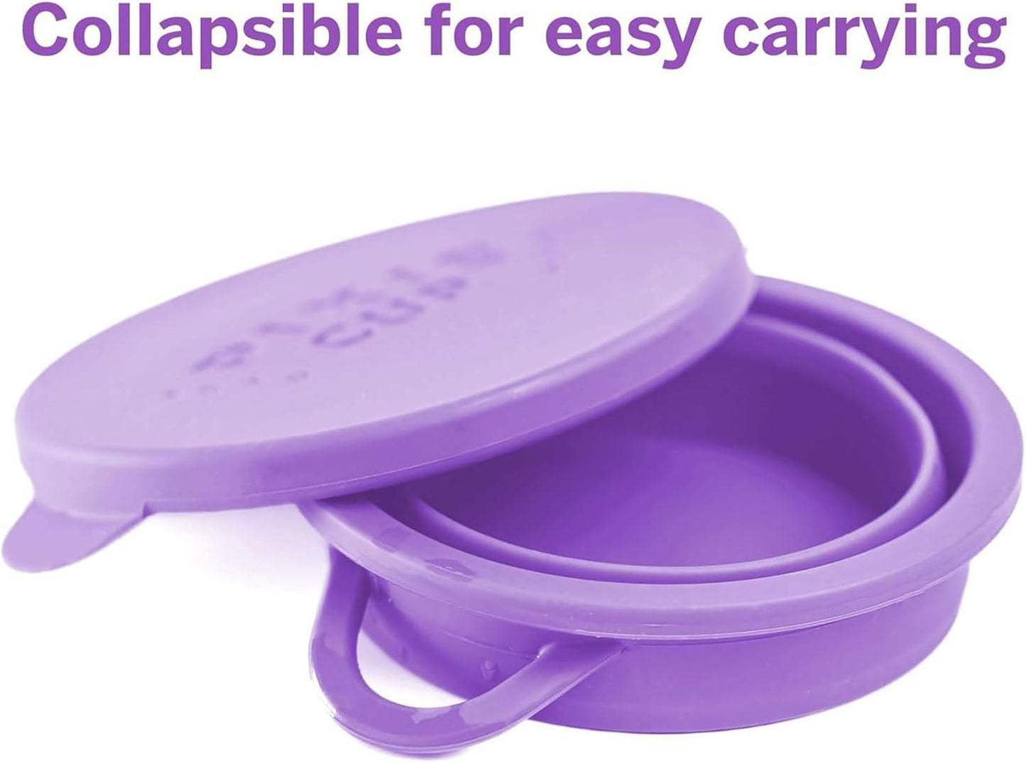 Pixie Menstrual Cup Compact Sterilizer - Good for Public Restrooms, Camping, or Dorms - Collapsible Cleaner Container for Your Menstrual Disc & Period Cup - Microwavable - Reusable - Case Holder
