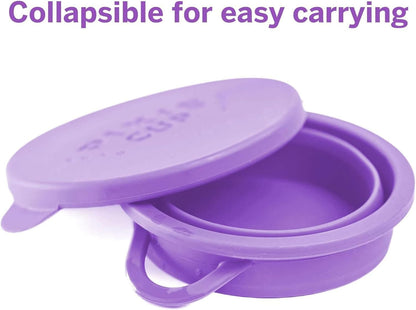 Pixie Menstrual Cup Compact Sterilizer - Good for Public Restrooms, Camping, or Dorms - Collapsible Cleaner Container for Your Menstrual Disc & Period Cup - Microwavable - Reusable - Case Holder