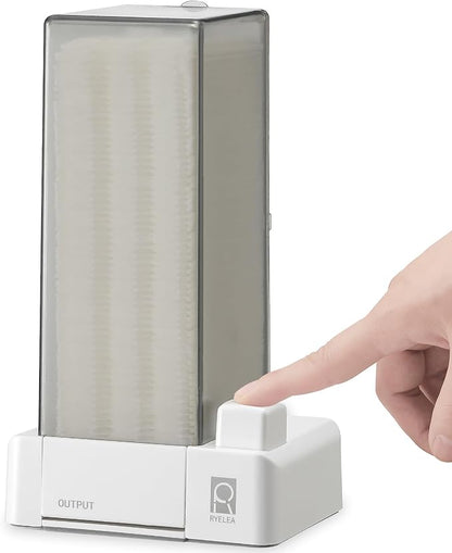 Cotton pad dispenser, automatic press