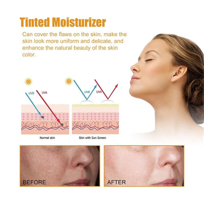 Tinted Sunscreen For Face SPF 50, Universal Protector Solar 50 Moisturizer, Hydrating Sun Essence Face Sunscreen, UV Defense, Travel Size, 1.7 Fl.OZ