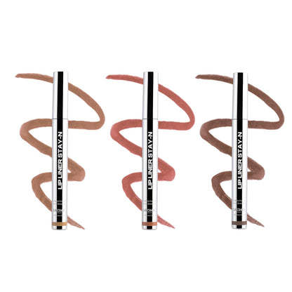 Sacheu Lip Liner STAY-N Peel Off Lip Stain — Long Lasting Matte Lip Tattoo Transfer Proof Lipstain Infused with Hyaluronic Acid & Vitamin E for All Skin Types — Vegan & Cruelty-Free, Core Bundle