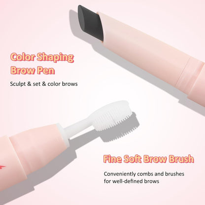 Boobeen Brow Wax, Waterproof Eyebrow Wax Styling Pencil, Eyebrow Gel，Shaping with Slanted Tip Application, Long-Lasting Hold