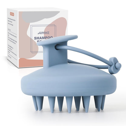AIMIKE Scalp Massager Shampoo Brush, Soft Silicone Hair Scrubber for Washing Hair, Dandruff Removal & Hair Growth Stimulator, Scalp Brush/Exfoliator Brush On Dry & Wet Scalp