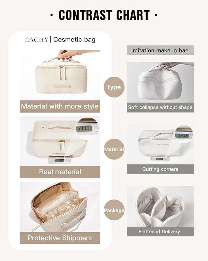 Eachy travel makeup bag,large capacity