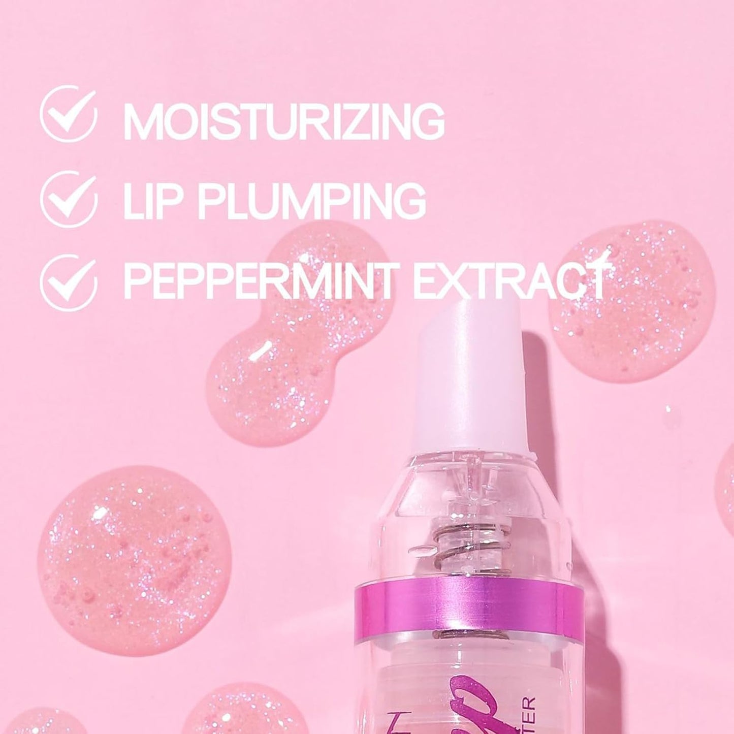 Erinde Plumper Gloss, Natural Spicy Plumping Booster Oil, Ultra-Hydrating & Nourishing Lip Enhancer, Glossy Finish Fuller Gloss for Women Girls, 06#