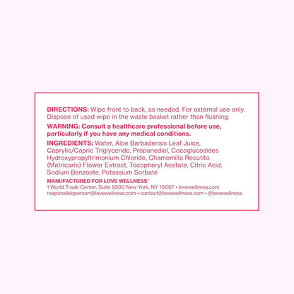Love Wellness pH Balancing Wipes for Women | Fragrance-Free | Vulva Cleanser for Balanced pH, Intimate Health & Hygiene | Non-Irritating with Aloe Vera for Sensitive Skin | Travel Size | 3-Pack