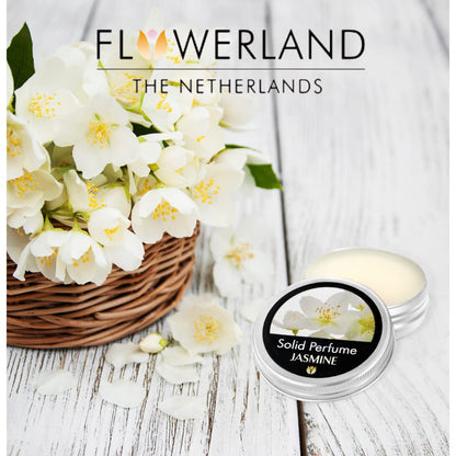 Flowerland Solid Perfume - Portable Pocket Balm Perfume Perfect for Travel Use - Natural Fragrance Parfum for Men and Women - Natural & Vegan - Jasmine (30ml)