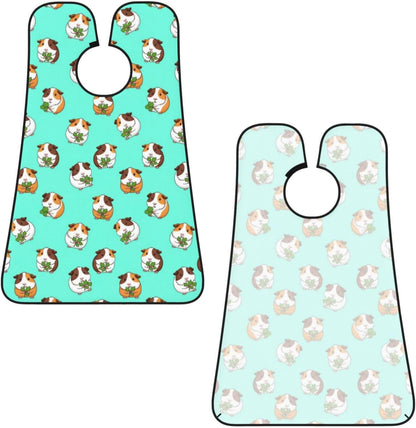 Beard Bib Apron for Men Shaving, Waterproof Non-Stick Hair Catcher with Suction Cups, Grooming Essential for Dad Husband, Cute Guine Pig Shave Bib