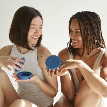 Lena Menstrual Cup Sterilizer Case, Compact, Collapsible Silicone Container for Cleaning Period Cup & Menstrual Disc, Travel, Home and Dorm, Menstrual Cup Cleaner, Feminine Care, Light Purple