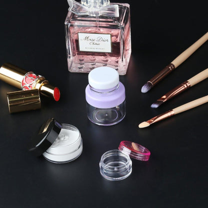 Accmor 25 Pieces Acrylic Containers with Lids 3/5/10/15/20 Gram Size Cosmetic Jars with 5 Pieces Mini Spatulas Gift