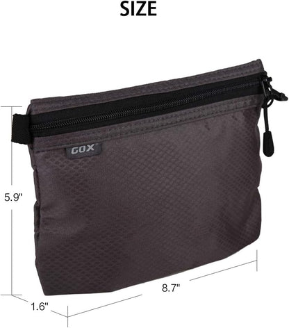 GOX Small Toiletry Bag for Men Bulk Cosmetic Bag Dopp Kit Carry On Zipper Pouch Organization Nylon Packing Sack Waterproof(Grey)