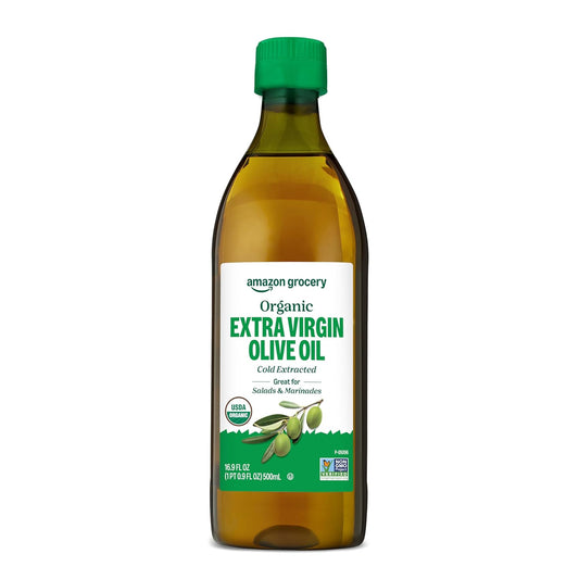 Amazon Grocery, Organic Extra Virgin Olive Oil, 16.9 Fl Oz (Previously Amazon Fresh, Packaging May Vary)