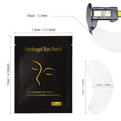 Vaincre 120 Pairs Hydrogel Eye Patches, Gel Eye Pads Lash Extensions, Under Eye Patches, Lint Free Eyelash Pads, Lash Lift Pads for Lash Extension Supplies, Beauty Eyelash Extension Tools