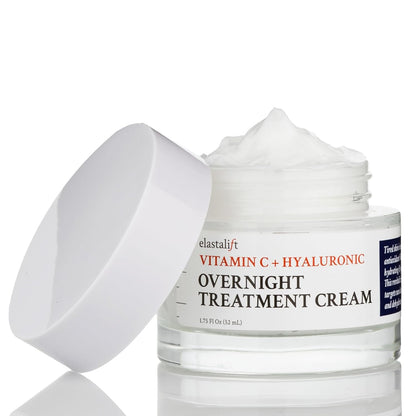 Elastalift Renewing Night Cream | Brightening Vitamin C Cream + Hyaluronic Acid Moisturizer For Face | Oil-Free Overnight Correcting Facial Treatment Night Lotion | Skin Care Face Cream, 1.75 Fl Oz