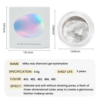 Monochrome Glitter Eyeshadow Palette,Single Silver White Gray Shimmer Eyeshadow,Long-Lasting Sheer Eye Makeup With A Sparkle Finish,Smooth Formula,Vegan & Cruelty-Free