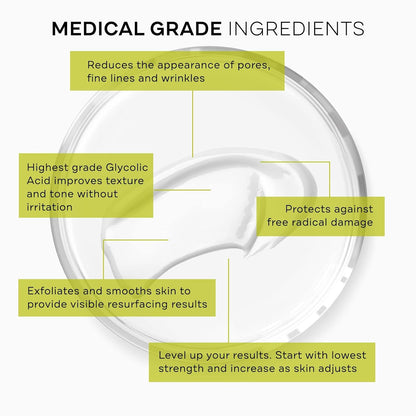 Replenix Glycolic Acid 10% Resurfacing Cream, Hydrating & Lightweight Medical-Grade Exfoliating Face Moisturizer for Skin Discoloration (1.7 oz)