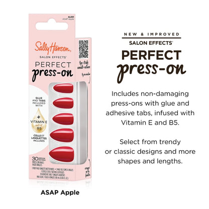 Sally Hansen Instant Cuticle Remover and Salon Effects ASAP Apple Press On Nails Kit, Nail Treatment and Manicure Set