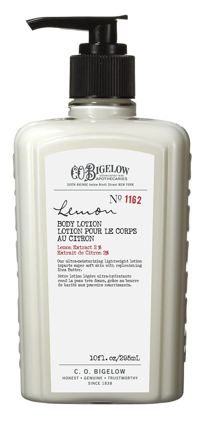 C.O. Bigelow Lemon Body Lotion, Moisturizing Body Lotion for Dry Skin with Shea Butter & Lemon Extract, 10 Fl Oz