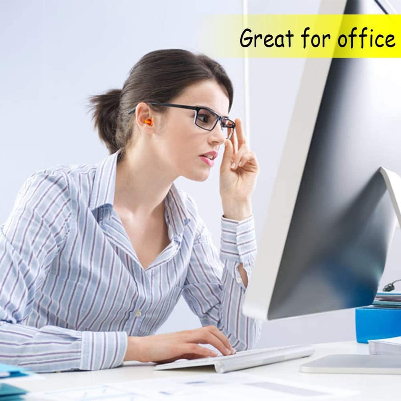 Earplugs for Sleeping Noise Cancelling Reusable Silicone Ear Plugs Suitable for Swimming Travel Snoring Airplanes Study Work Noisy Places（8Pairs）