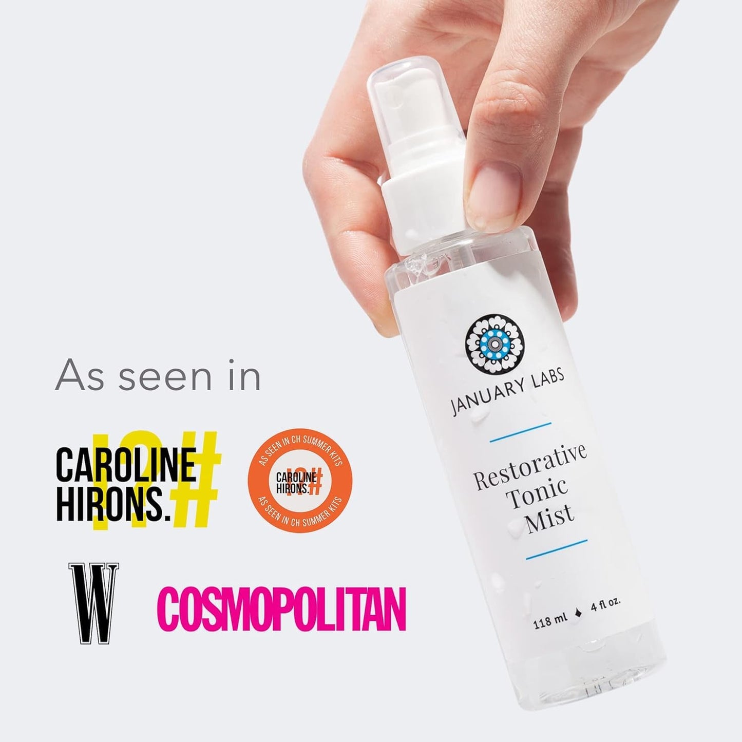 Restorative Tonic Mist, Hydro Boost Facial Toner for All Skin Types, Refreshing & Lightweight Antioxidant Face Mist Hydrating Spray, 4 Ounce Bottle