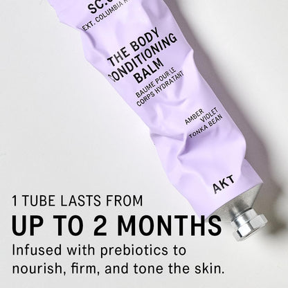 Akt The Body Conditioning Balm 3.4 Fl Oz, Firming Cream, Hydrating Balm with Olive Squalane & Lactic Acid, Vegan Moisturizer, Plastic Free, Sc.05 Columbia Road, All Genders