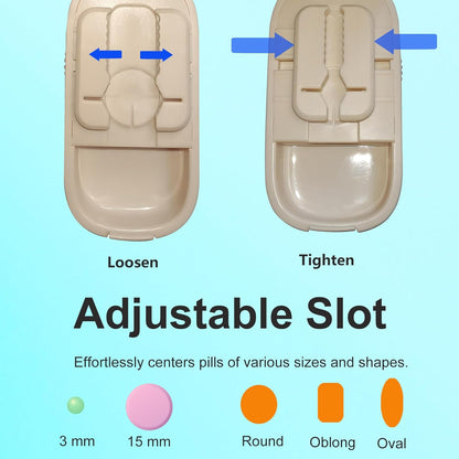 Pill Cutter for Cutting Multiple Pills, 1/2 1/4 Pill Splitter for Large, Small and Tiny Pills, with Improved Sharp Blade, Storage Organizer, Accurate Centering Alignment Device