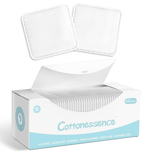 Premium square cotton pads for
