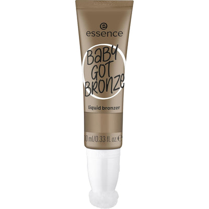 essence | Baby Got Bronze Liquid Bronzer | Lightweight, Buildable, Natural Finish with Sponge Applicator| Vegan & Cruelty Free (10 | Sweet Shadows)