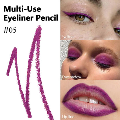 evpct Purple Eyeliner Pencils for Eyes, Grape Lavender Purple Colored Eye Liner Pencil Makeup Waterproof Smudge Proof, Colored Gel Waterline Eyeliner Liquid, Face Eye Paint Stick Halloween Makeup 05
